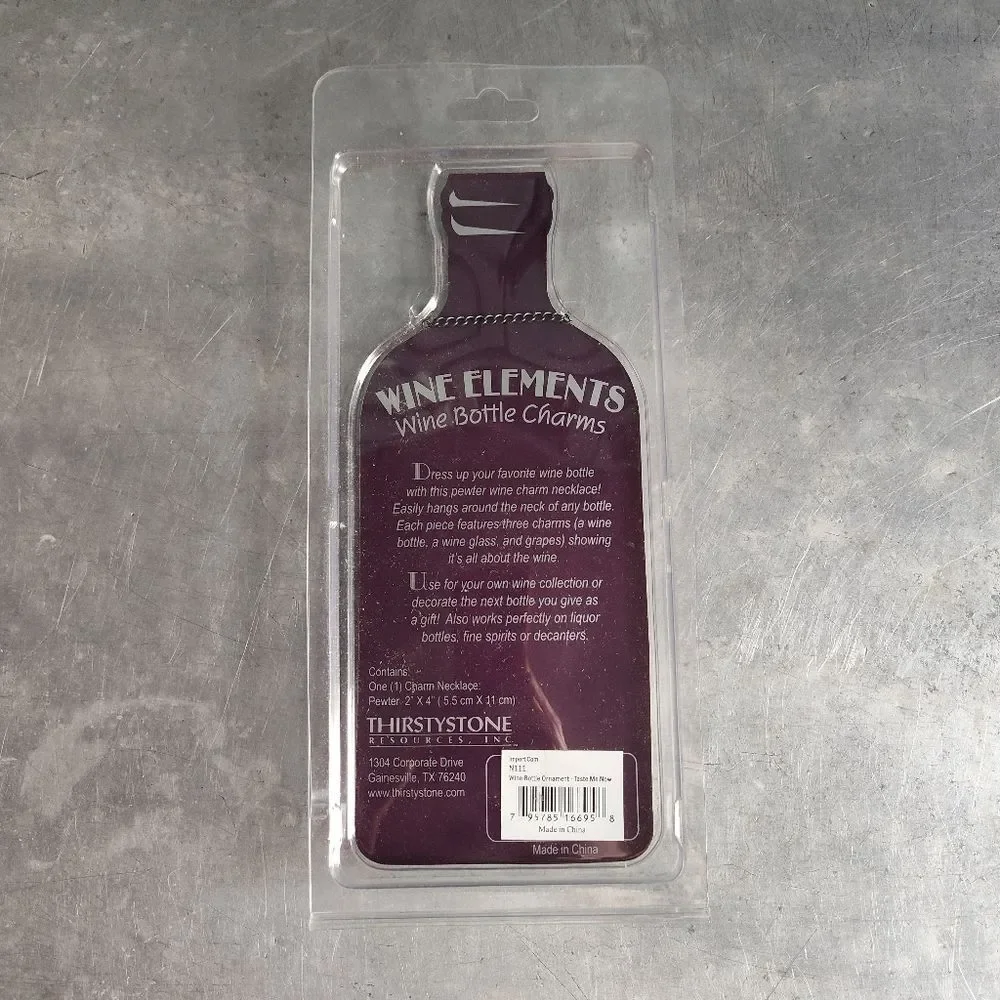 Pewter Wine Bottle Charm Set
